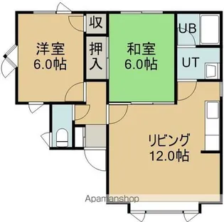 ガーデン川原Ⅰ【2階】の間取り