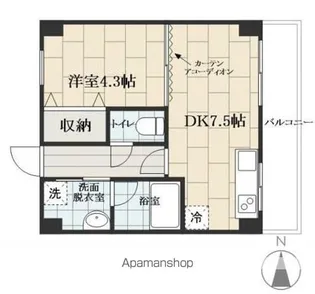 ベルシティ【205号室】の間取り