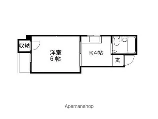 コーポラス寺町【504号室号室】の間取り