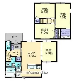 SOULEIADO【W2号室】の間取り