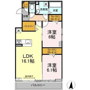 セレスティア京田【2階】の間取り