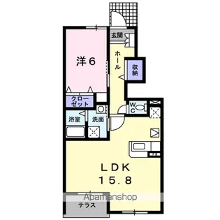 ムーンリバーC【1階】の間取り