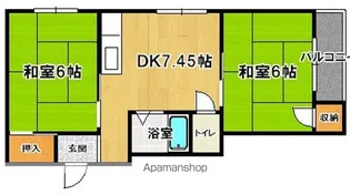 マンション忍【4階】の間取り
