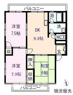 オリヴィエ東川口【101号室】の間取り