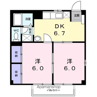 メルローズ【1階】の間取り