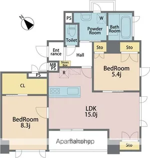 サン・ミッシェル【802号室】の間取り