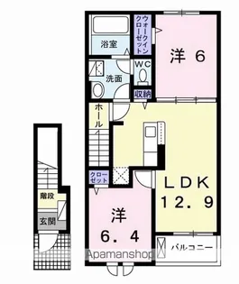 キャトル・セゾンⅢ【2階】の間取り