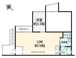 天神橋テラス【201号室】の間取り