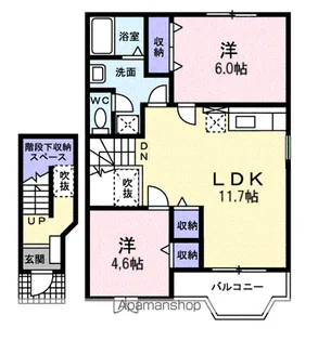 フォンターナ サノB【2階】の間取り