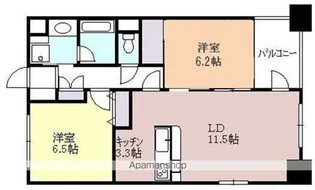 レクセルマンション上野松が谷【5階】の間取り