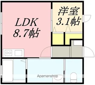 すみやす荘【202号室】の間取り