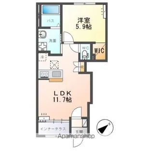 ロジュマン青山Ⅰ【1階】の間取り