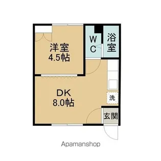 コーポ潮見【1階】の間取り