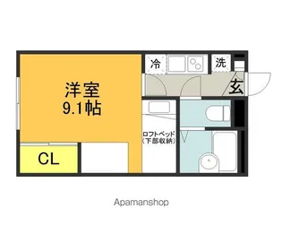 レオパレスレグルス【102号室】の間取り
