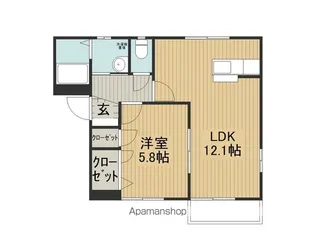 ディアス サンライト【A202号室】の間取り