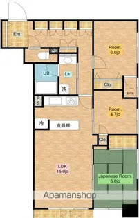 ダイアパレスプロミネントコート川崎【1304号室】の間取り