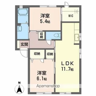 シャーメゾンエチュードD【1階】の間取り