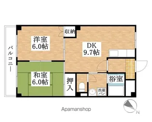 サンドピアリス【2B号室】の間取り