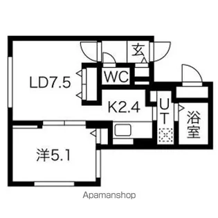 AMADEUS中島公園【2階】の間取り
