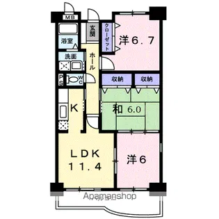 アトリウム コーツ【3階】の間取り