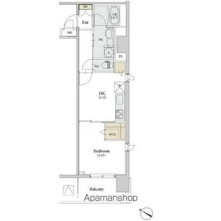 カスタリア人形町Ⅲ【2階】の間取り