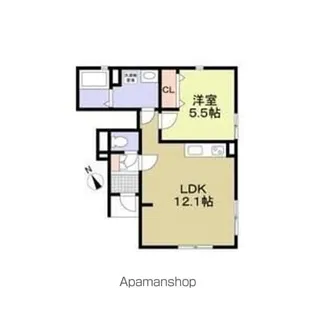 ディアコートII【1階】の間取り