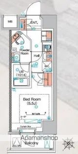 エストゥルース横浜蒔田【6階】の間取り