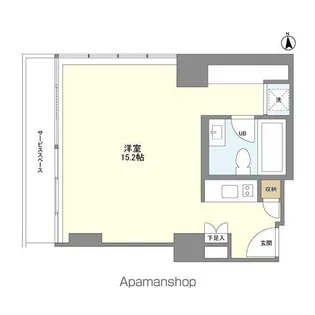フロンティアレジデンスザタワー品川【9階】の間取り