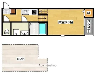 ハーモニーテラス清水丘【1階】の間取り