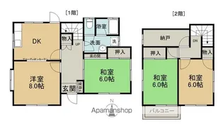 広島県広島市佐伯区美鈴が丘西2丁目【一戸建】の間取り