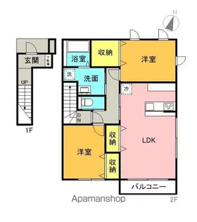 津森町アパート B棟(仮称)【203号室】の間取り
