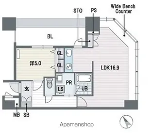 KDXレジデンス大濠ハーバービュータワー【20階】の間取り