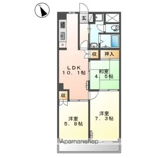 プラザ・ディア【5階】の間取り