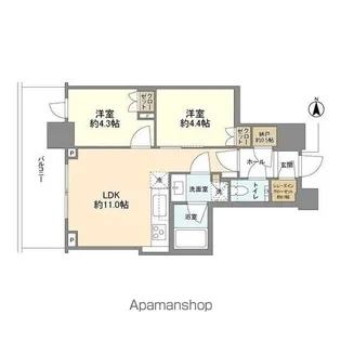パークシティ中野 ザ タワー ブリーズ【10階】の間取り