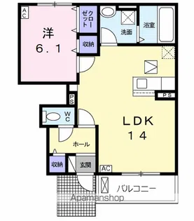 スーリール【1階】の間取り
