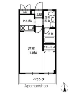 BAY SIDE COURT弐番館【2階】の間取り