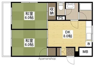 久都内マンション【3階】の間取り
