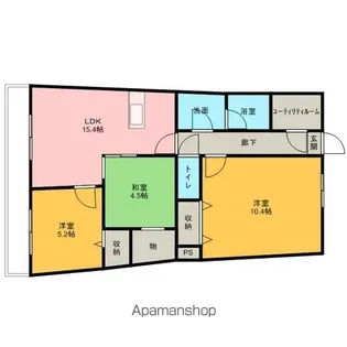 アイランドシティインフィニガーデン イースト棟【3階】の間取り