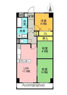 コンフォートヴィラ深江橋【1階】の間取り