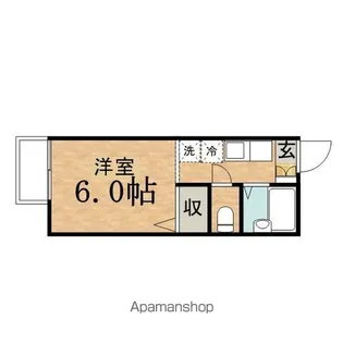 プラムハイツ【202号室】の間取り