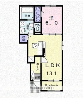 ナチュラル カーサ Ⅰ【1階】の間取り