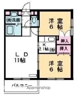 メイプルコート館坂【4階】の間取り