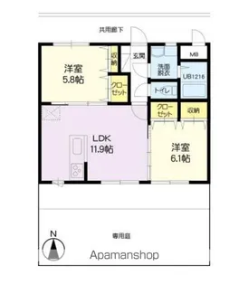 アベリア【1階】の間取り