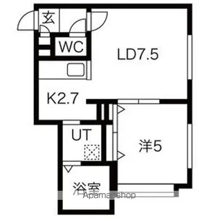 ヴィラ・ リベルタス【4階】の間取り