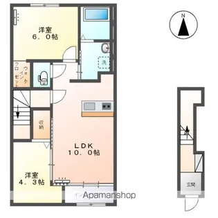 ロンサール羽生【2階】の間取り