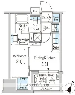 パークアクシス神保町【10階】の間取り