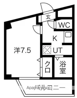 セオークス幅下【1階】の間取り