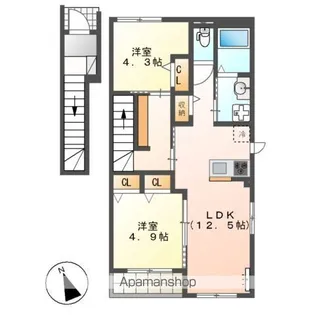 クリンティ【2階】の間取り