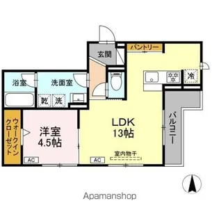 AVGI新瑞橋【201号室】の間取り