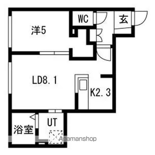 レジーナ豊里【2階】の間取り